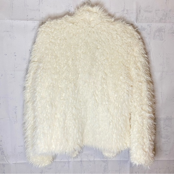 Main Strip Faux Fur Jacket Size L - Picture 4 of 4